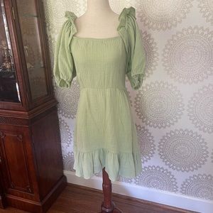 Mint green cotton Ever After mini dress size Large